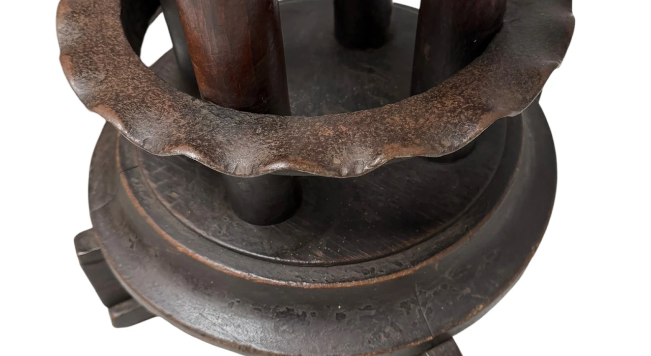 Six Art Deco Amsterdamse School Stools with Leather Tops, 1920s